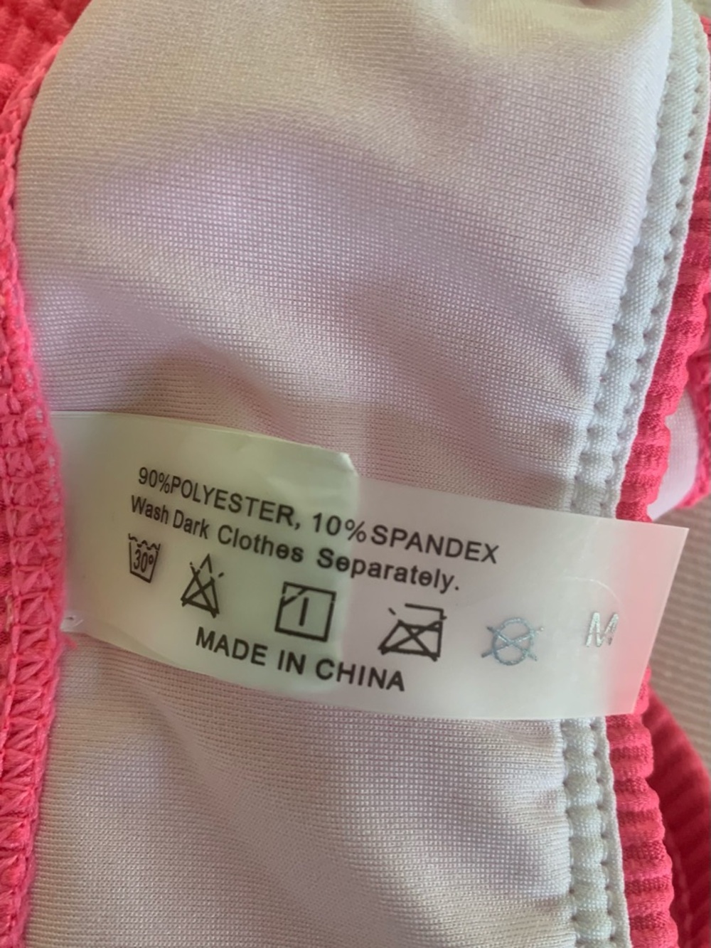 Bright Pink Ribbed One-Piece Swimsuit - Picture 6 of 7